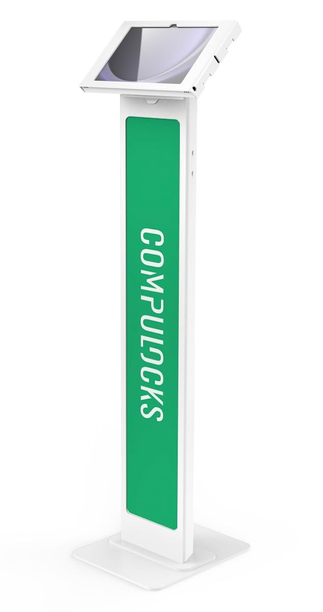 GALAXY TAB A9+ APEX ENCLOSURE/BRANDABLE FLOOR STAND - WHITE