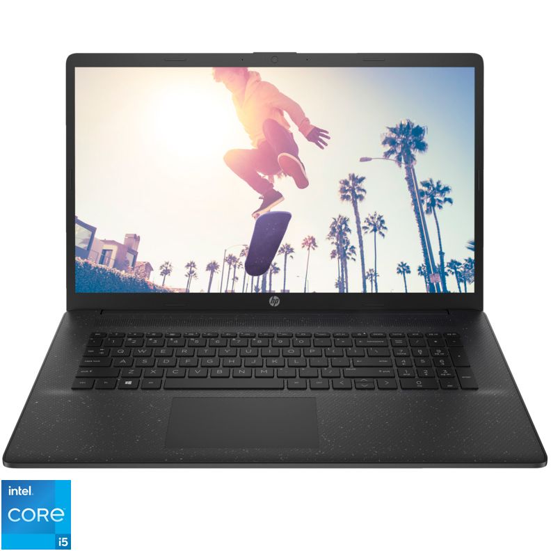 Laptop HP 17-cn3005nq B7VK7EA#AKE, 17.3 inch 1920 x 1080, Intel I5-1334U (10 C / 12 T, 1.3 GHz - 4.6 GHz, 12 MB cache), 16 GB DDR4, 512 GB SSD, Intel Iris Xe Graphics, Fara sistem de operare