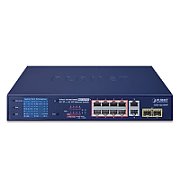 PLANET GSD-1222VHP switch-uri Fara management Gigabit Ethernet (10/100/1000) Power over Ethernet (PoE) Suport 1U Albastru
