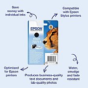 Epson Cheetah Singlepack Black T0711 DURABrite Ultra Ink