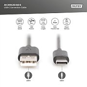 Digitus AK-300136-010-S cabluri USB USB 3.2 Gen 1 (3.1 Gen 1) 1 m USB C USB A Negru