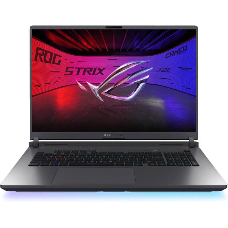 Laptop Asus ROG Strix G18 (2025) G815JHR-S8048, 18 inch 1920 x 1200, Intel Core i7-14650HX (16 C / 24 T, 2.2 GHz - 5.2 GHz, 30 MB cache, 45 W), 32 GB DDR5, 1 TB SSD, Nvidia GeForce RTX 5050, Fara sistem de operare, Gri
