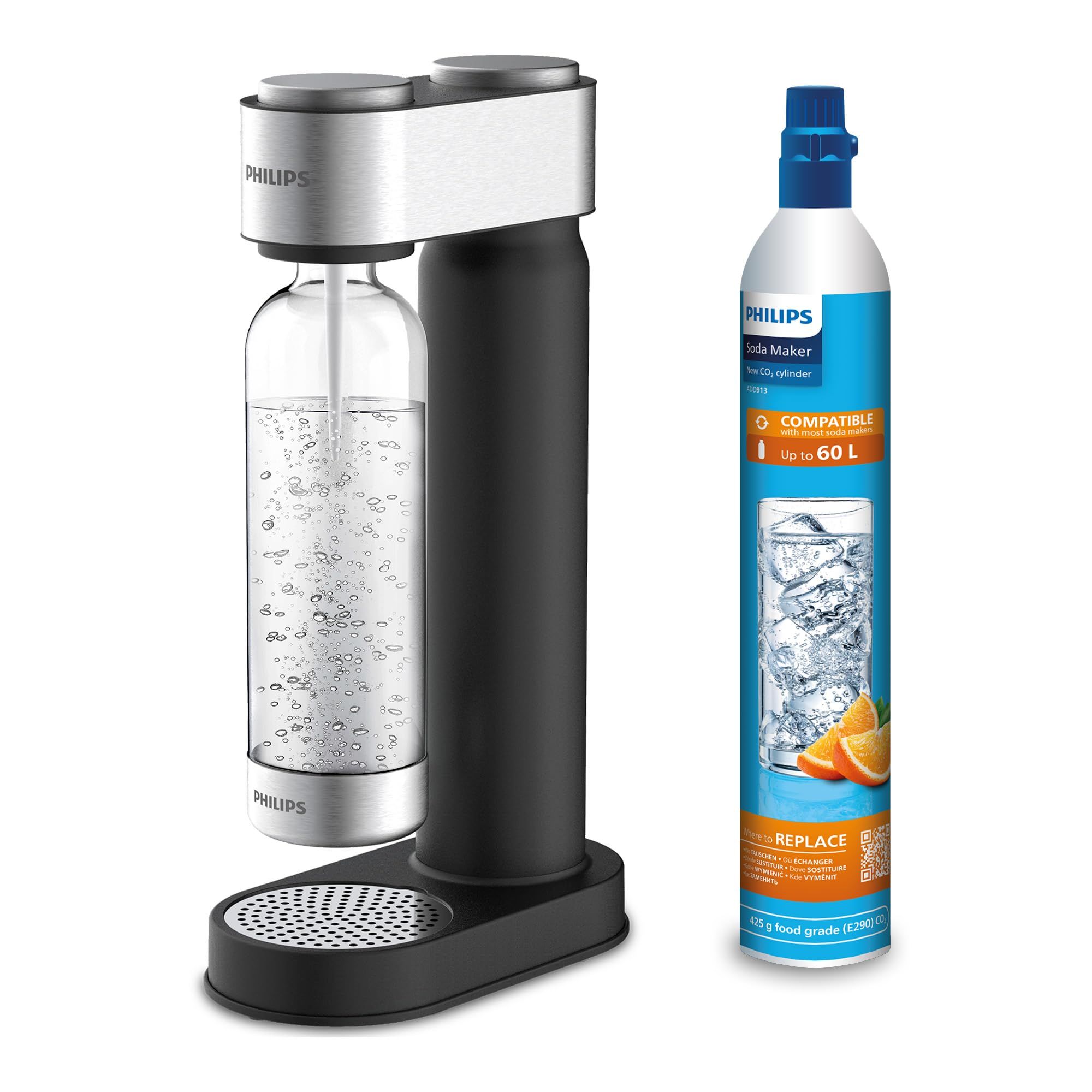 Philips Soda Maker GoZero (ADD4902BK) black silver