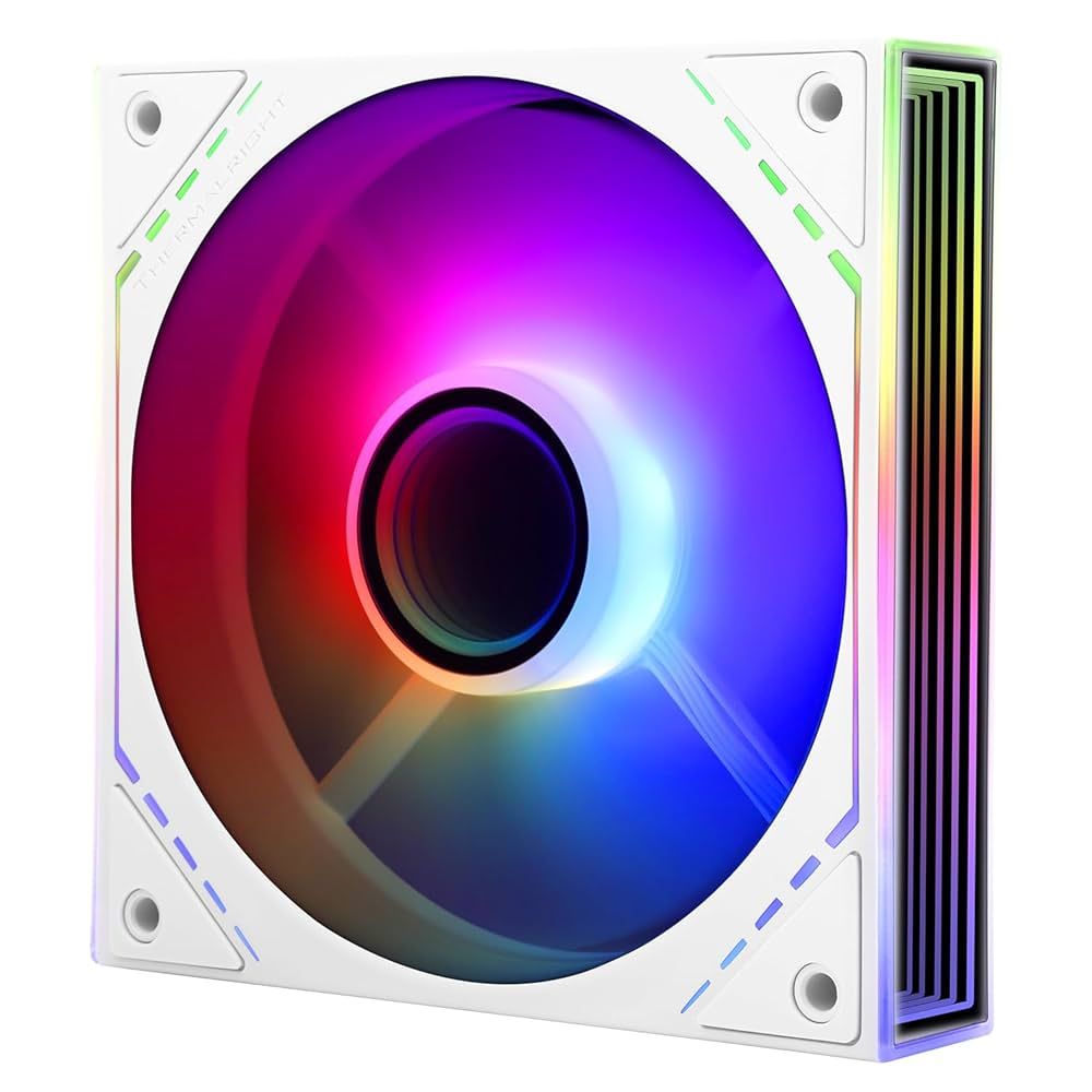 Ventilator Thermalright   , 120mm, 1500 RPM, S-FDB Bearing, 34.43 CFM, LED ARGB, 4pin PWM, alb,  TL-M12RW-S  (timbru verde 0.18lei)