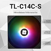 Ventilator Thermalright, 140mm, 1500 RPM, S-FDB Bearing, 75.8 cfm, LED ARGB, 4pin PWM, negru,  TL-C14C-S  (timbru verde 0.18lei)