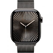 Apple Watch Series 10 GPS + Cellular 42mm Slate Titanium Case with Slate Milanese Loop