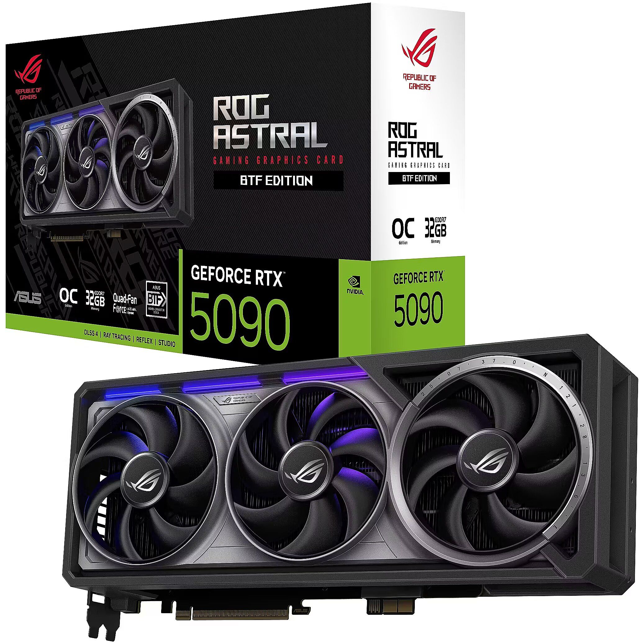 ASUS VGA 32GB RTX5090 ROG-ASTRAL-O32G-BTF-GAMING OC Ed. 3xDP/1xHDMI ROG Astral RTX5090 32GB GDDR7 BTF OC Edition