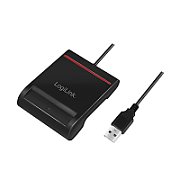 CITITOR DE CARDURI LOGILINK, pentru smart ID, USB 2.0, 0.9m, negru,  CR0047 
