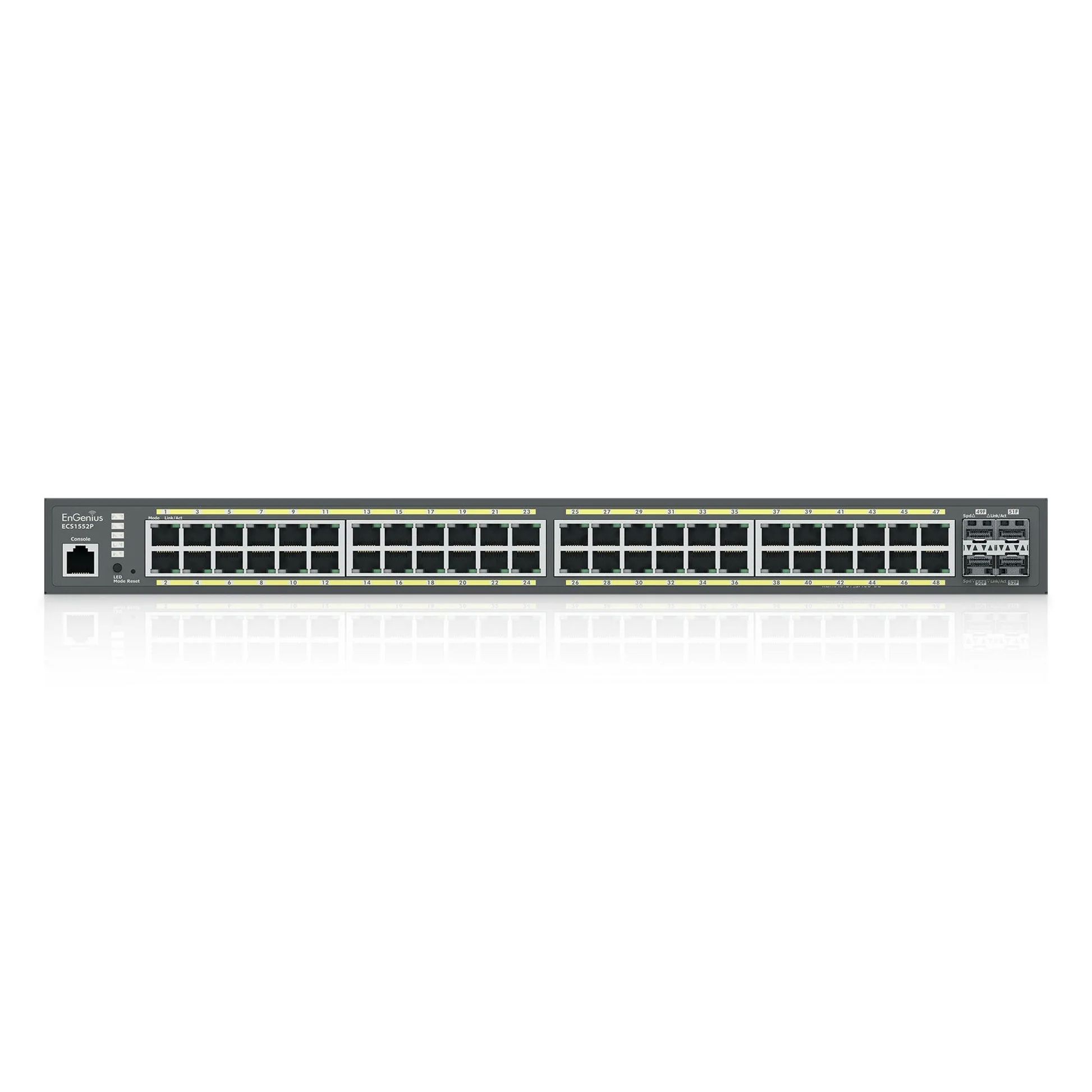 EnGenius ECS1552P switch-uri Gestionate L2+ Gigabit Ethernet (10/100/1000) Power over Ethernet (PoE) Suport Gri