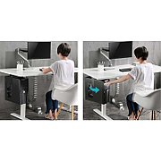 Techly ICA-CS 66 suport pentru unitate centrală Suport CPU sub birou Negru