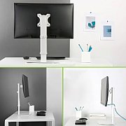 Techly ICA-LCD 260 sistem montare monitor/stand 68,6 cm (27 ) Birou Alb