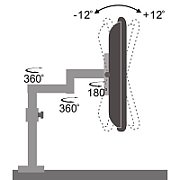Techly ICA-LCD 502BK sistem montare monitor/stand 68,6 cm (27 ) Birou Negru