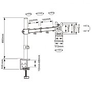 Techly ICA-LCD 503BK2 sistem montare monitor/stand 68,6 cm (27 ) Birou Negru