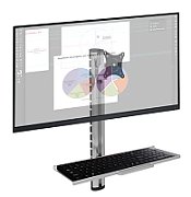 Techly ICA-PLW 01 sistem montare monitor/stand 68,6 cm (27 ) De perete Argint