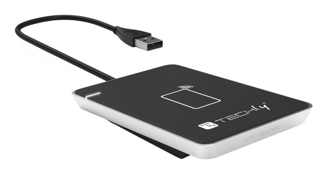 Techly I-CARD CAM-CIE cititoare RFID USB Negru, Argint