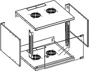 Techly I-CASE EL-1006G32 rack-uri 6U Raft montat pe perete Gri