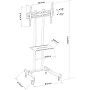 Techly ICA-TR23 stand TV/mobilier pentru combine audio 1 rafturi