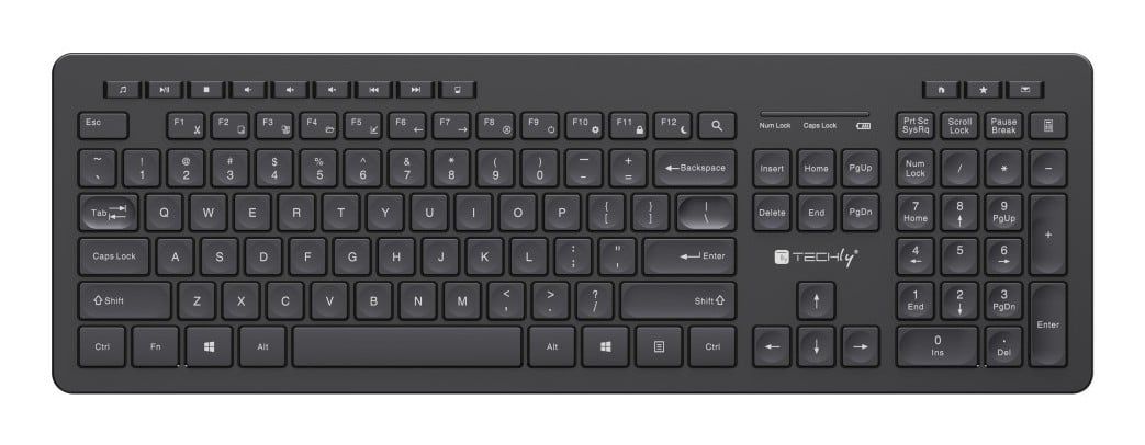 Techly ICTWC006-US tastaturi Casă / Birou RF fără fir QWERTY Engleză SUA Negru