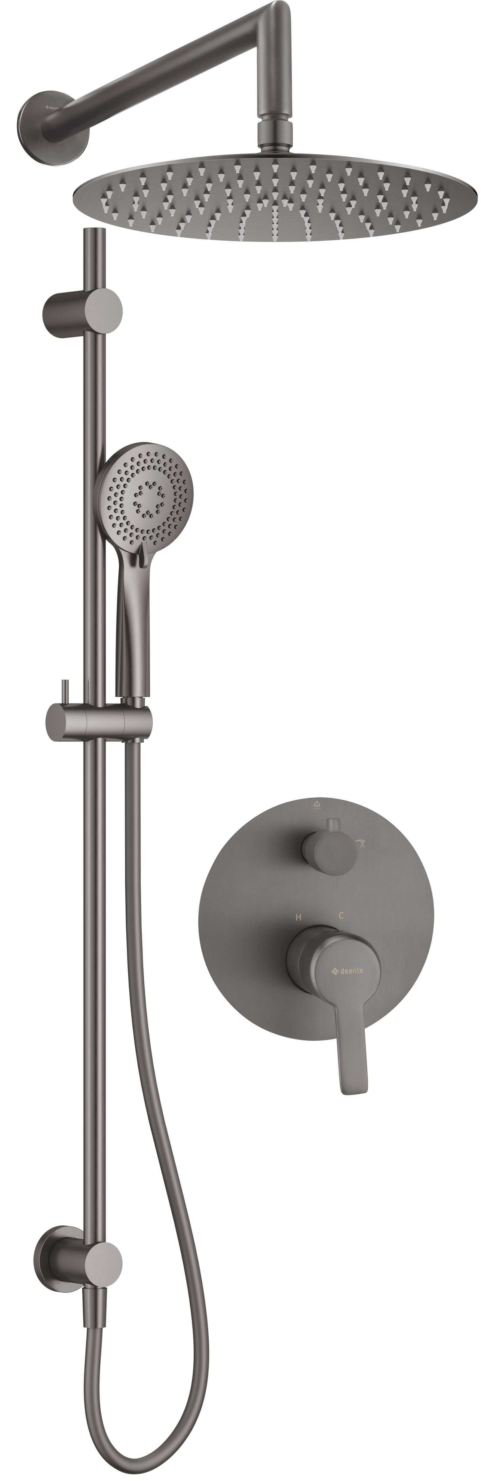 Wall-mounted shower spout - 359 mm