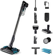 Philips 8000 series XC8057/01 stick vacuum/electric broom Battery Dry&wet Cyclonic Bagless 0.6 L Aqua colour  Black