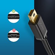 Ugreen USB cable - mini USB US132 1m (black)