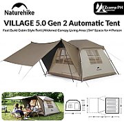 Village 5.0 2nd generation tent cnk2300zp022-brown NATUREHIKE