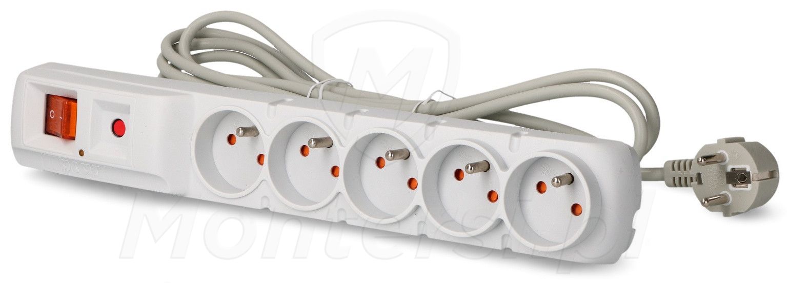 Listwa zasilająca Acar F5 (3m  szary)