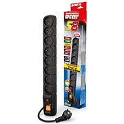 ACAR S8 power extension 1.5 m 8 AC outlet(s) Indoor Black
