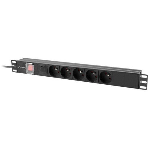 Lanberg PDU-05E-0200-IEC-BK power distribution unit (PDU) 5 AC outlet(s) 1U Black