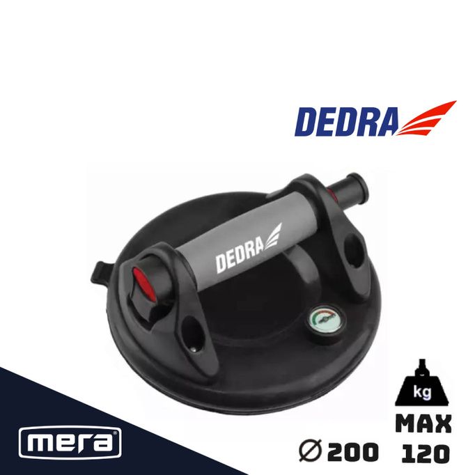 Suction cup for glass with pump and gauge - 200mm