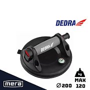 Suction cup for glass with pump and gauge - 200mm