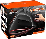 MEDIA-TECH VERTIC MT1122 Wired vertical mouse 6400 DPI Black