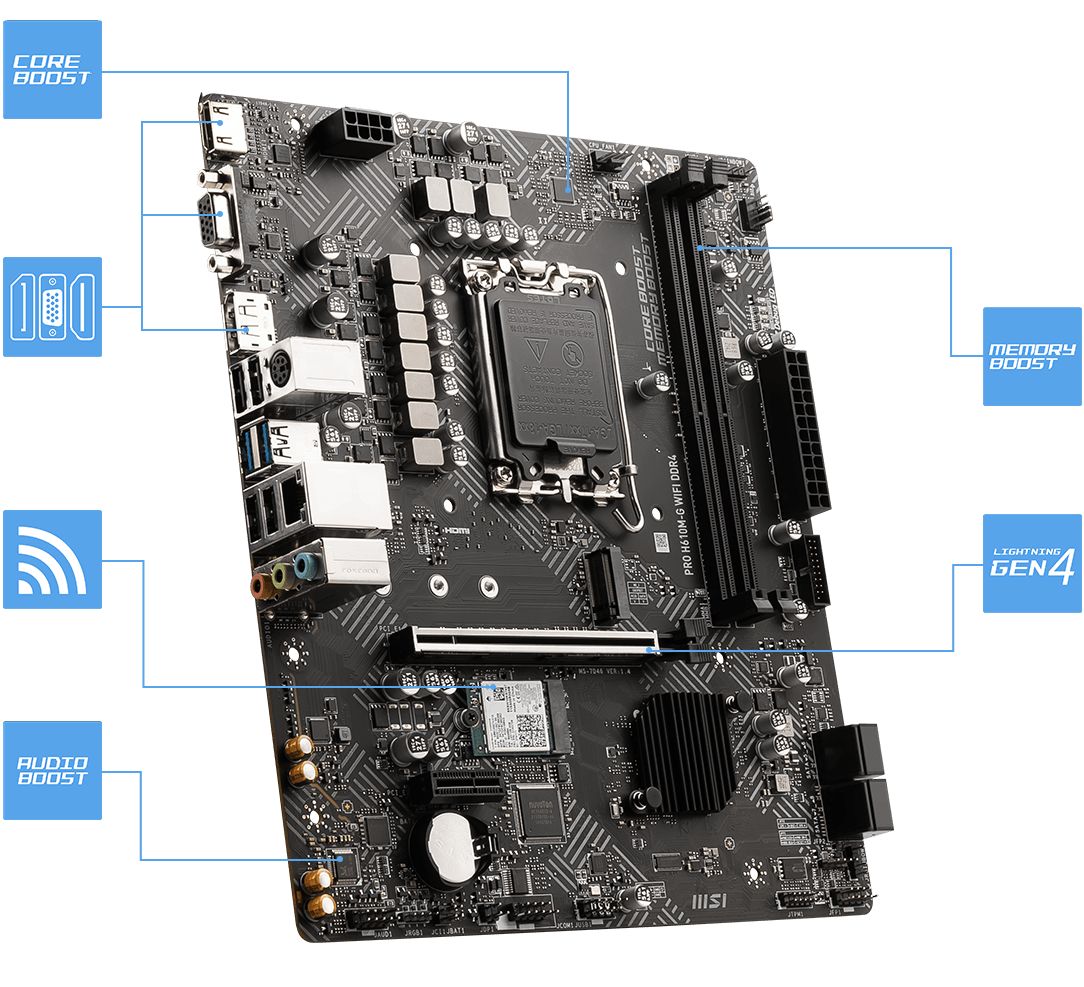 Płyta główna MSI PRO H610M-G WIFI DDR4