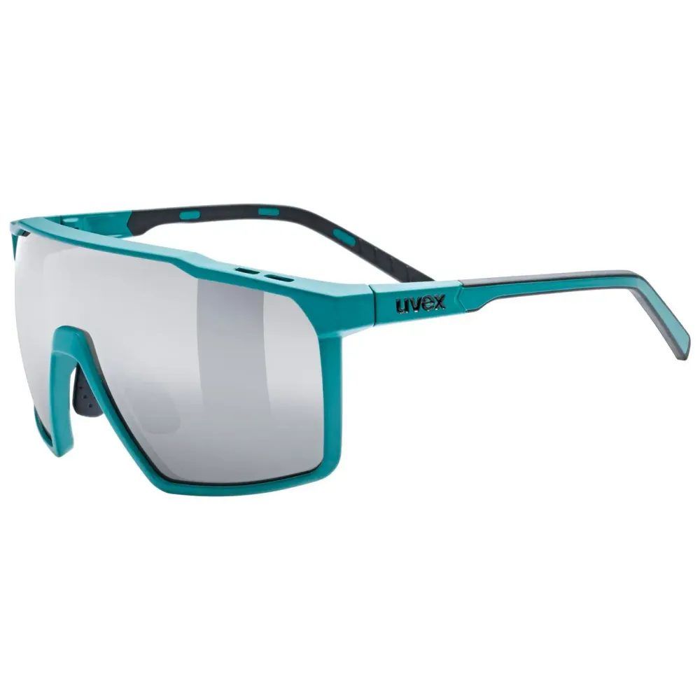Cycling sunglasses Uvex MTN S - teal mat/mir.silve