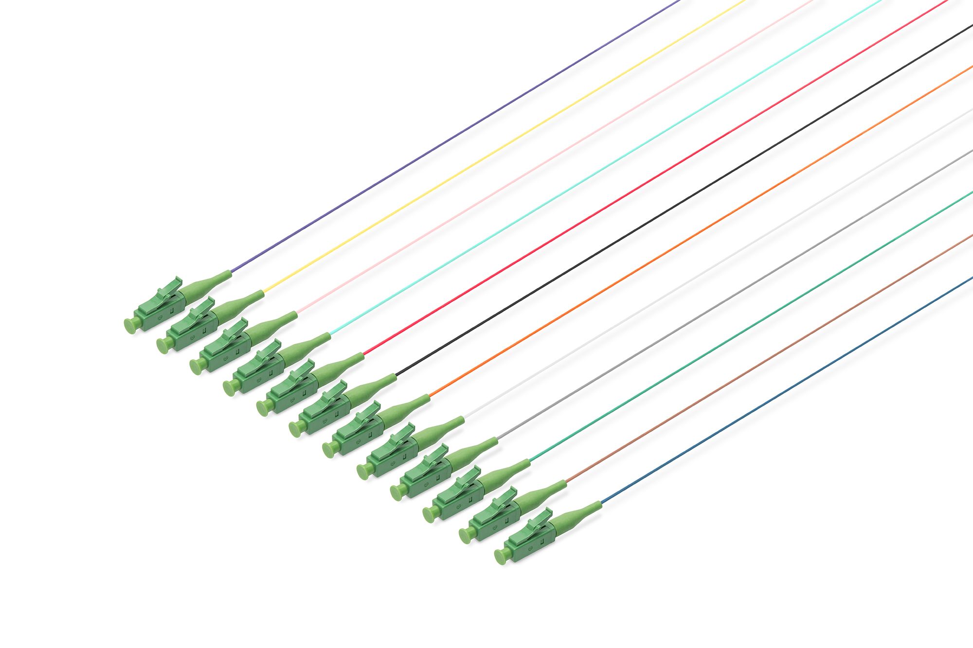 Digitus colored pigtails  LC/APC OS2 09/125 µ  Simplex