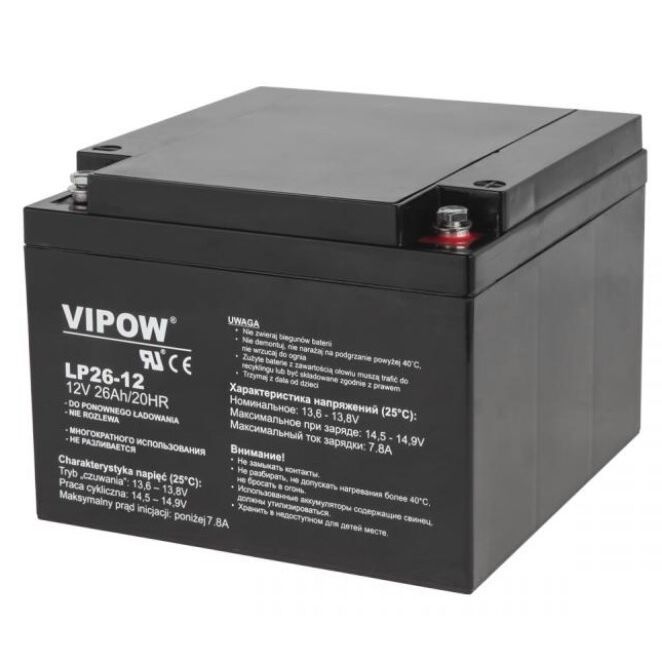 Gel Battery VIPOW 12V 26Ah