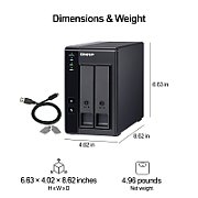 QNAP TL-R400S carcasă disc memorie Cutie protecție HDD/SSD Negru, Gri 2.5/3.5