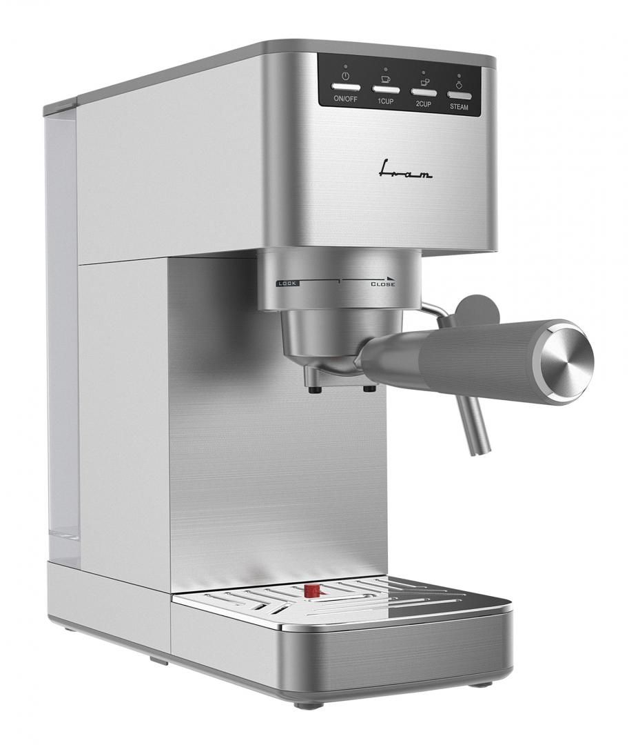 ESPRESSO MAKER FRAM FEM-D15SS, 1350W, 15 BAR, WATER TANK: 1.2L, THERMO-BLOCK HEATING AND PRE-BREW SYSTEM, AUTOMATIC FLOW STOP, FUNCTIONS: SINGLE&DOUBLE ESPRESSO, HIGH PRESSURE FROTHING FUNCTION, POWER SWITCH WITH INDICATOR LIGHT, DETACHABLE FROTHING NOZZLE AND DRIP TRAY, WARMING PLATE FOR CUPS