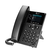 POLY VVX 250 4-Line IP Phone and PoE-enabled telefoane IP Negru 4 linii LED