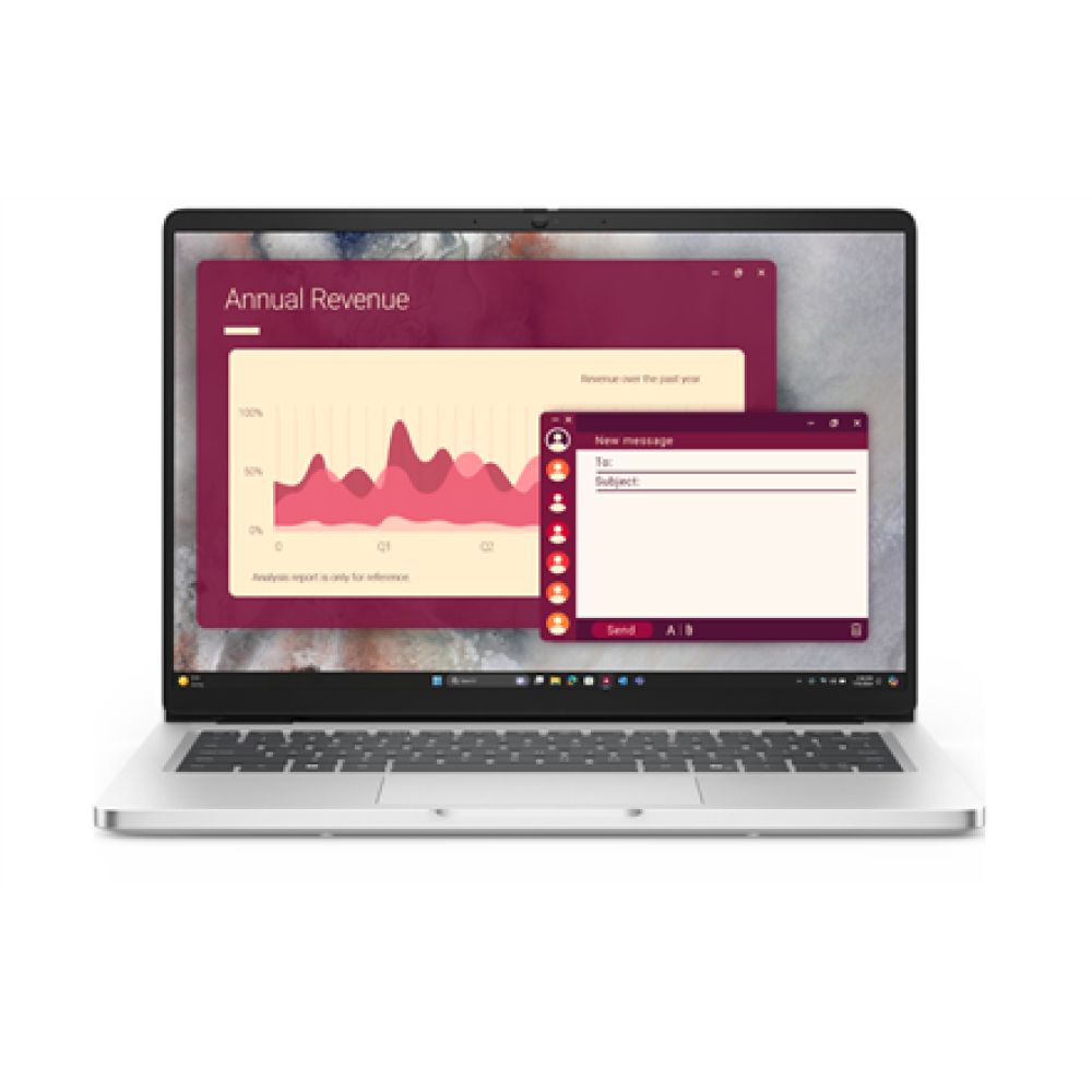 Laptop Dell Pro 14 PC14250, 14 inch 1920 x 1200, Intel 255U (12 C / 14 T, 2.4 GHz - 5.2 GHz, 12 MB cache), 32 GB DDR5, 512 GB SSD, Intel Graphics, Windows 11 Pro