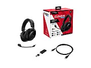 Casti gaming HyperX Cloud III S Black, autonomie pana la 120 ore, timp incarcare 5 ore, DTS Headphone:X Spatial Audio, drivere 53mm, microfon detasabil cu metal mesh, noise cancelling si indicator LED, jack 3,5mm/USB-C/USB-A, cupe cu spuma cu memorie, multiplatforma, negru