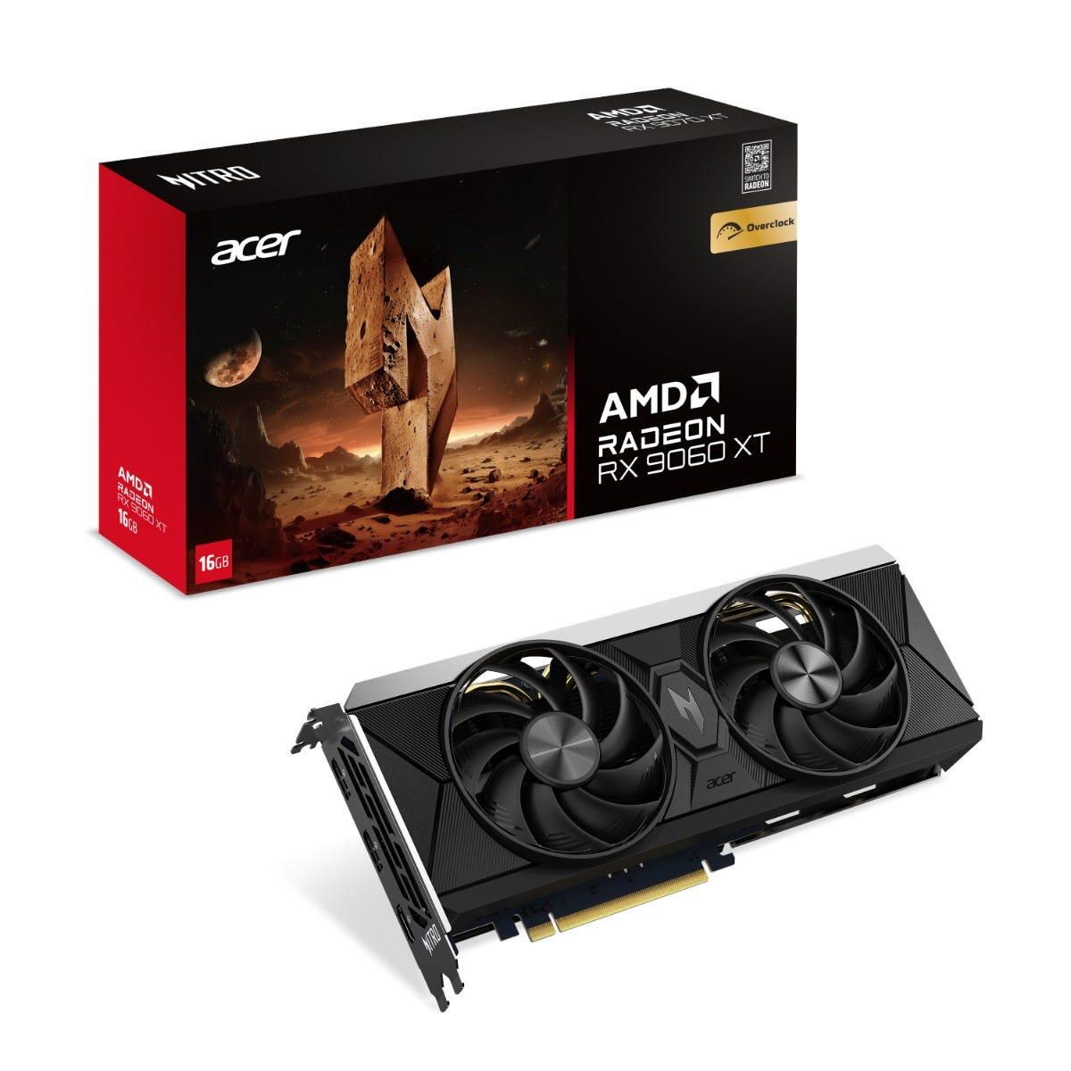 Placa video Acer Radeon RX 9060 XT Nitro OC 16 GB GDDR6 128 bit