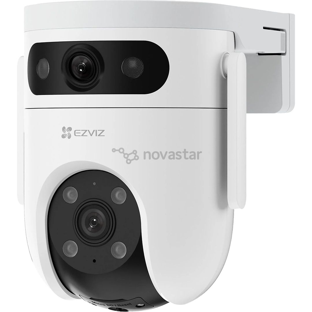 Camera de supraveghere EZVIZ H9C Dual WI-FI Rezolutie video: 2304 × 1296 Lentila fixa: 2.8mm Unghi de vizualizare: orizontal: 108°, vertical: 56°, diagonal 130° Distanta iluminator IR: 30 m Compresie video: H.265 / H.264 Detectarea formei umane alimentate de AI / detectarea formelor alimentate de AI