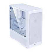 Carcasa LIAN LI LANCOOL 206 Mid Tower RGB ALB, Tempered Glass, Sloturi Expansiune 7, Drive Bays: 2x3.5  sau 1x2.5  1x 3.5 , Ventilatoare Suportate: 9 (spate: 1x120mm, sus: 3x120mm sau 2x140mm, fata: 3x120mm sau 2x140mm sau 2x160mm, invaluit in sursa: 2x120mm), Ventilatoare Incluse: 2x160mm Format