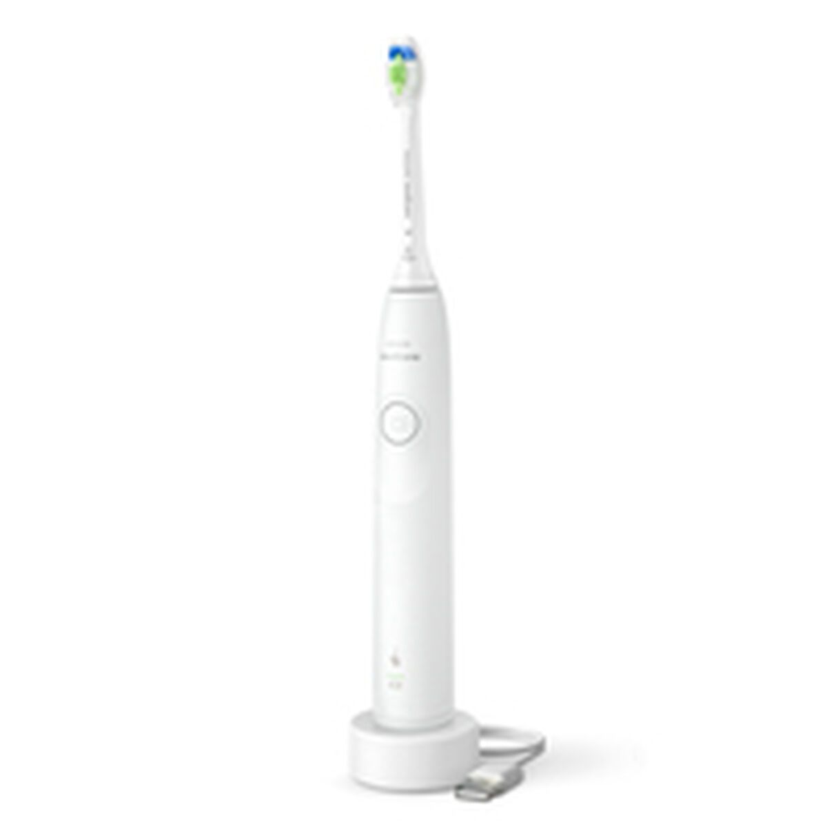 Periuta de dinti electrica Philips Sonicare HX7108/01, 62.000 miscari/minut, autonomie 21 zile, 1 mod periere, 2 intensitati, senzor  presiune integrat, functia BrushSync, inclus capat de periere Otimal White, alb