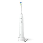 Periuta de dinti electrica Philips Sonicare HX7108/01, 62.000 miscari/minut, autonomie 21 zile, 1 mod periere, 2 intensitati, senzor  presiune integrat, functia BrushSync, inclus capat de periere Otimal White, alb