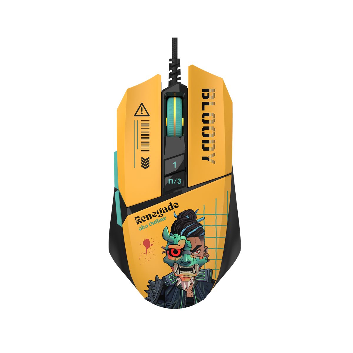 Mouse A4Tech, gaming, Bloody RGB Animation Backlit  USB Renegade Sunset,  W63Max Renegade Sunset , (timbru verde 0.18 lei) 4711421 000529