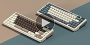 ROYAL KLUDGE RK M70 Cyan Purple Gaming Keyboard Cream switch