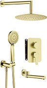 Concealed shower set with bath spout