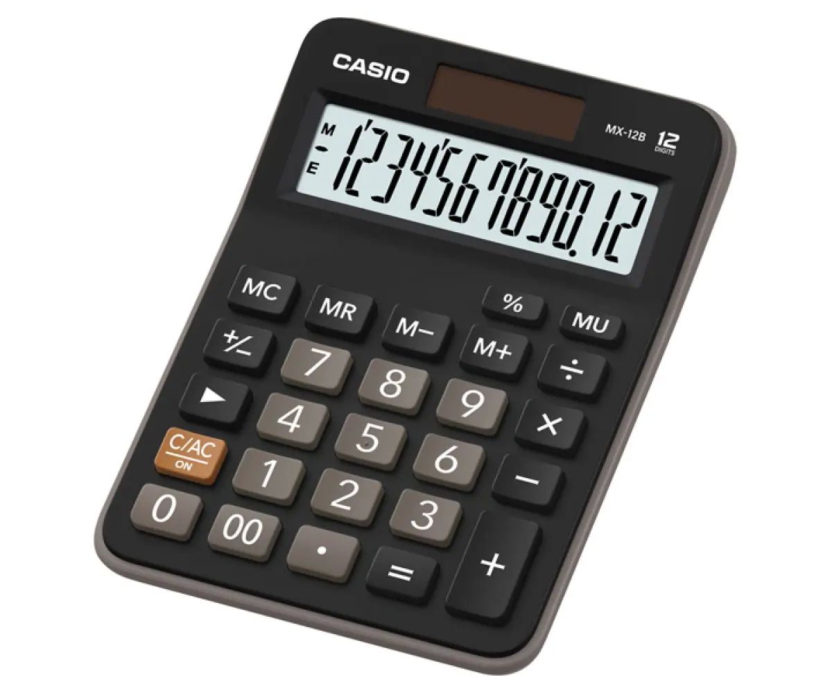 Casio MX-12B 12-digit black office calculator